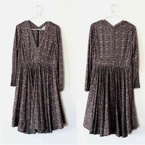 Rebecca Taylor Lavish Garden Dress in charcoal.